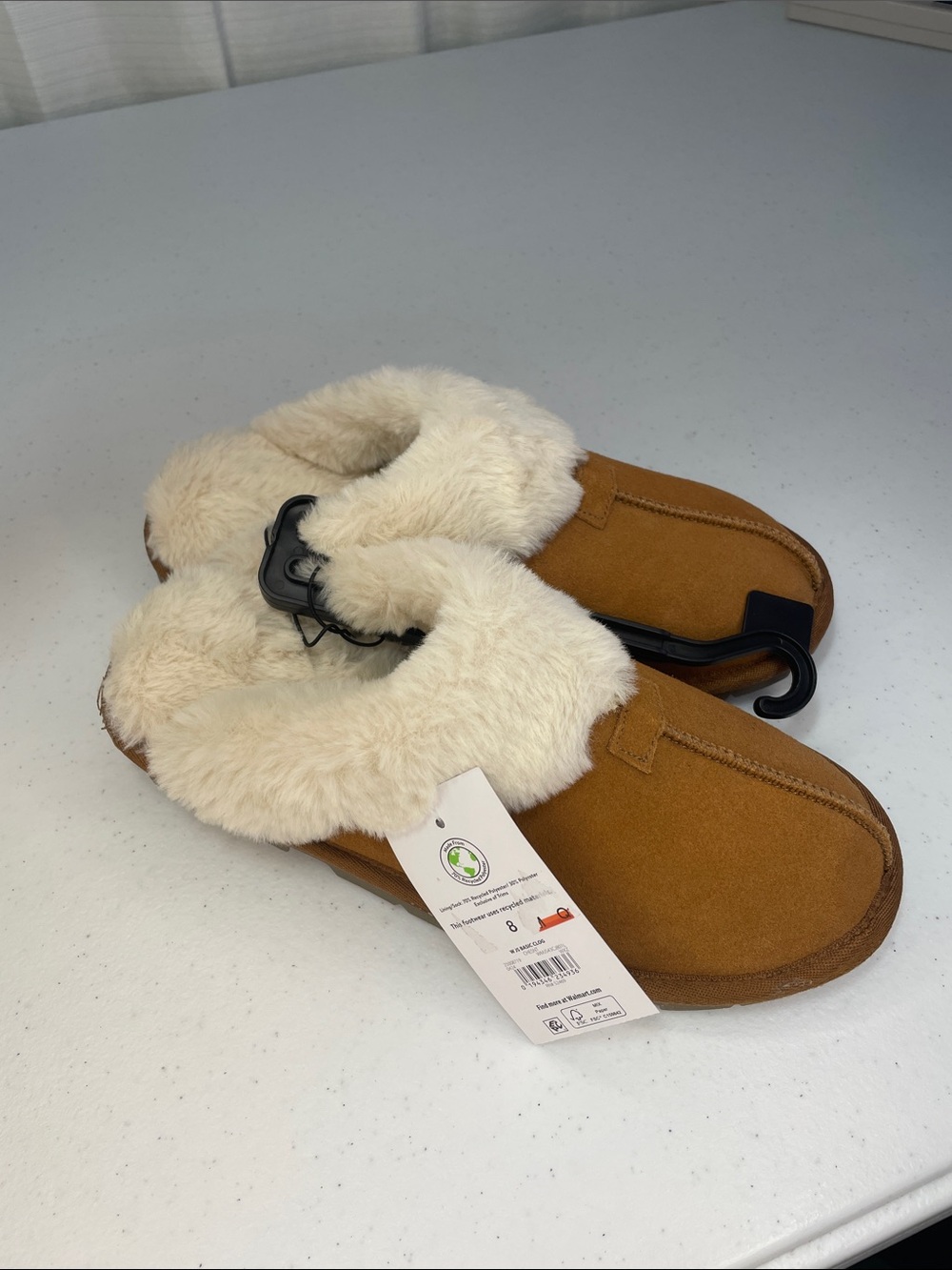 Women’s Faux-Shearling Lined Slip-On Slippers - Chestnut